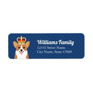 Étiquettes d'adresse de retour Corgi