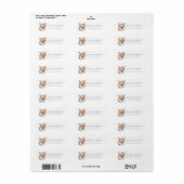 Étiquettes d'adresse de retour Corgi (Feuille entière)