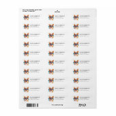 Étiquettes d'adresse de retour Corgi (Feuille entière)