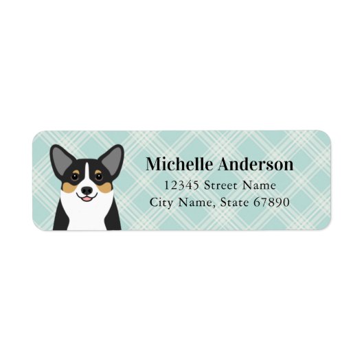 Étiquettes d'adresse de retour Corgi (Devant)