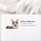 Étiquettes d'adresse de retour Corgi (En situation)