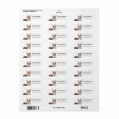 Étiquettes d'adresse de retour Corgi (Feuille entière)