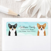 Étiquettes d'adresse de retour Corgi (En situation)