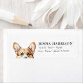 Étiquettes d'adresse de retour Corgi (En situation)