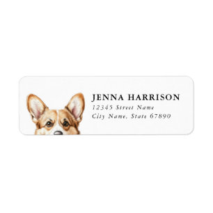Étiquettes d'adresse de retour Corgi