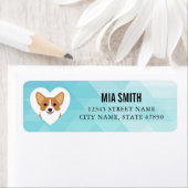 Étiquettes d'adresse de retour Corgi (En situation)