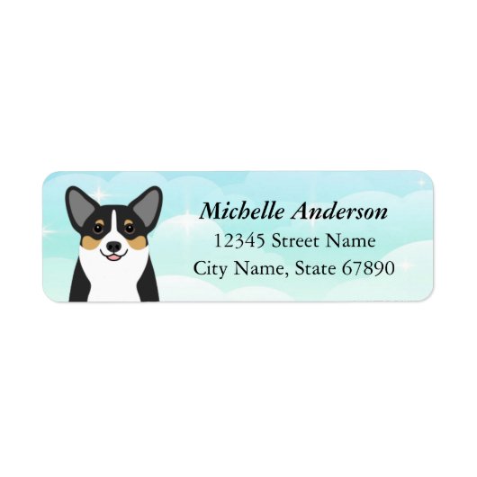 Étiquettes d'adresse de retour Corgi (Devant)