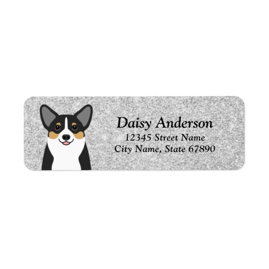 Étiquettes d'adresse de retour Corgi (Devant)