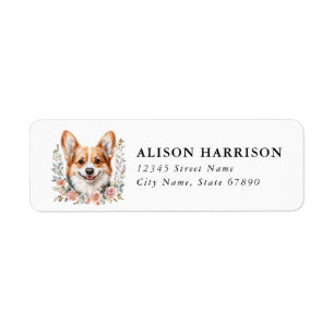 Étiquettes d'adresse de retour Corgi