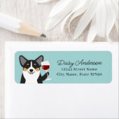 Étiquettes d'adresse de retour Corgi (En situation)