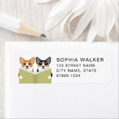 Étiquettes d'adresse de retour Corgi (En situation)