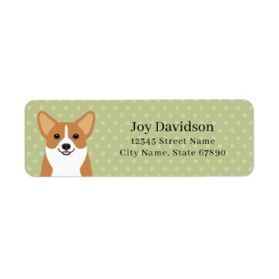 Étiquettes d'adresse de retour Corgi