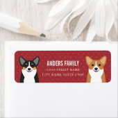 Étiquettes d'adresse de retour Corgi (En situation)