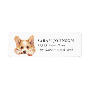 Étiquettes d'adresse de retour Corgi