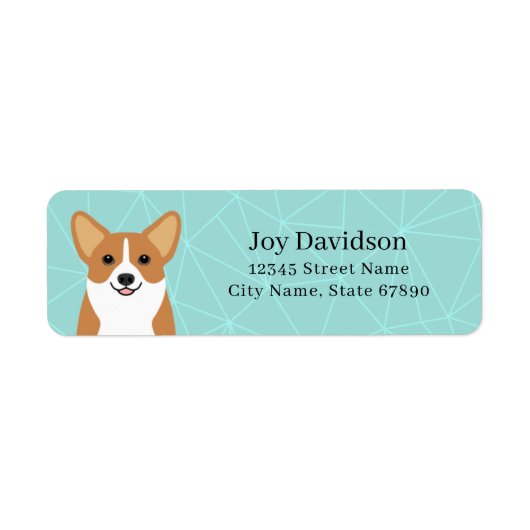 Étiquettes d'adresse de retour Corgi (Devant)