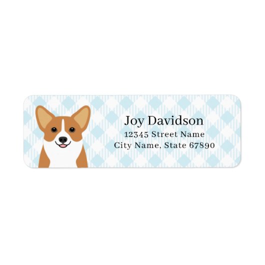 Étiquettes d'adresse de retour Corgi (Devant)