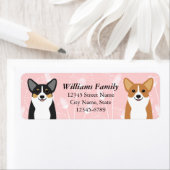 Étiquettes d'adresse de retour Corgi (En situation)