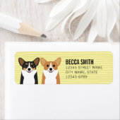 Étiquettes d'adresse de retour Corgi (En situation)