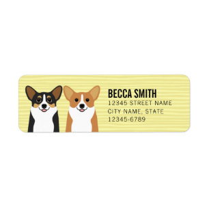 Étiquettes d'adresse de retour Corgi