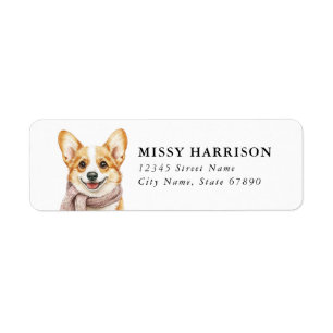 Étiquettes d'adresse de retour Corgi