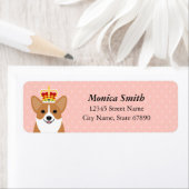 Étiquettes d'adresse de retour Corgi (En situation)