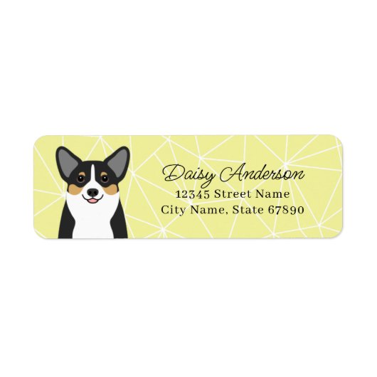 Étiquettes d'adresse de retour Corgi (Devant)