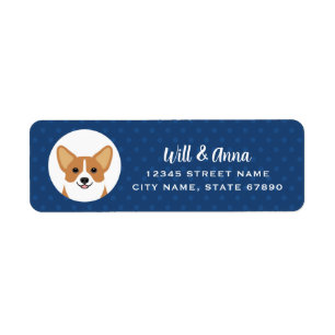 Étiquettes d'adresse de retour Corgi
