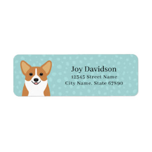 Étiquettes d'adresse de retour Corgi