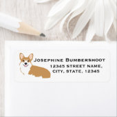 Étiquettes d'adresse de retour Corgi - conception  (En situation)