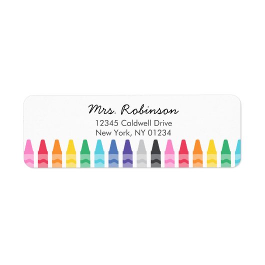 Étiquettes d'adresse de retour Crayon (Devant)