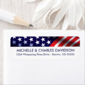 Étiquettes d'adresse de retour Customisées patriot (En situation)