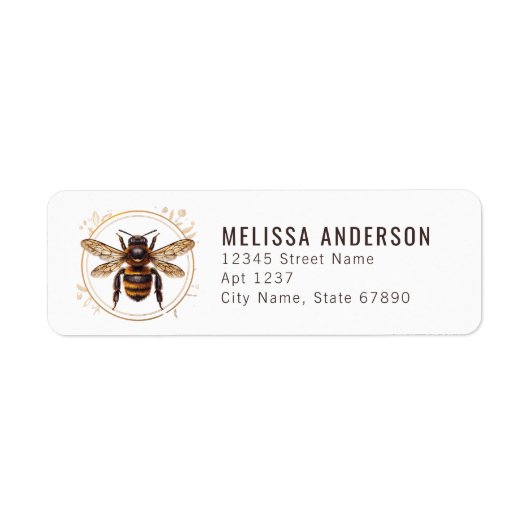 Étiquettes d'adresse de retour d'abeilles (Devant)