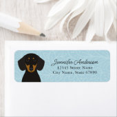 Étiquettes d'adresse de retour Dachshund (En situation)