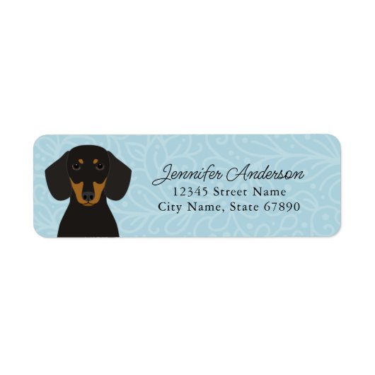 Étiquettes d'adresse de retour Dachshund (Devant)