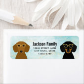 Étiquettes d'adresse de retour Dachshund (En situation)