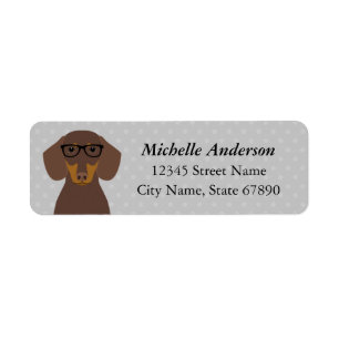 Étiquettes d'adresse de retour Dachshund