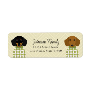 Étiquettes d'adresse de retour Dachshund