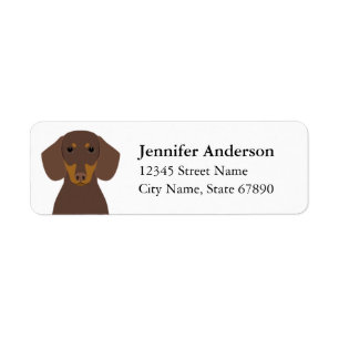 Étiquettes d'adresse de retour Dachshund