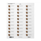 Étiquettes d'adresse de retour Dachshund (Feuille entière)