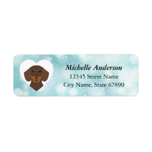 Étiquettes d'adresse de retour Dachshund