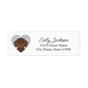 Étiquettes d'adresse de retour Dachshund