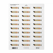 Étiquettes d'adresse de retour Dachshund (Feuille entière)