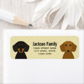 Étiquettes d'adresse de retour Dachshund (En situation)