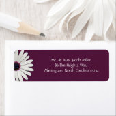 Étiquettes d'adresse de retour Daisy Purple (En situation)
