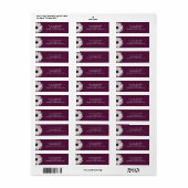 Étiquettes d'adresse de retour Daisy Purple (Feuille entière)