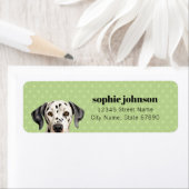 Étiquettes d'adresse de retour dalmate (En situation)