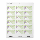 Étiquettes d'adresse de retour Damask et Floral (Feuille entière)