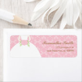 Étiquettes d'adresse de retour Damask et Floral (En situation)