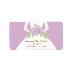 Étiquettes d'adresse de retour Damask et Floral