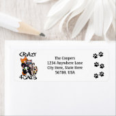 Étiquettes d'adresse de retour d'art de chat perso (En situation)